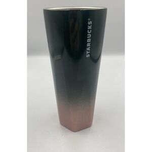 Starbucks‎ 2023 Winter Holiday Green & Rose Gold Glitter Tumbler NEW